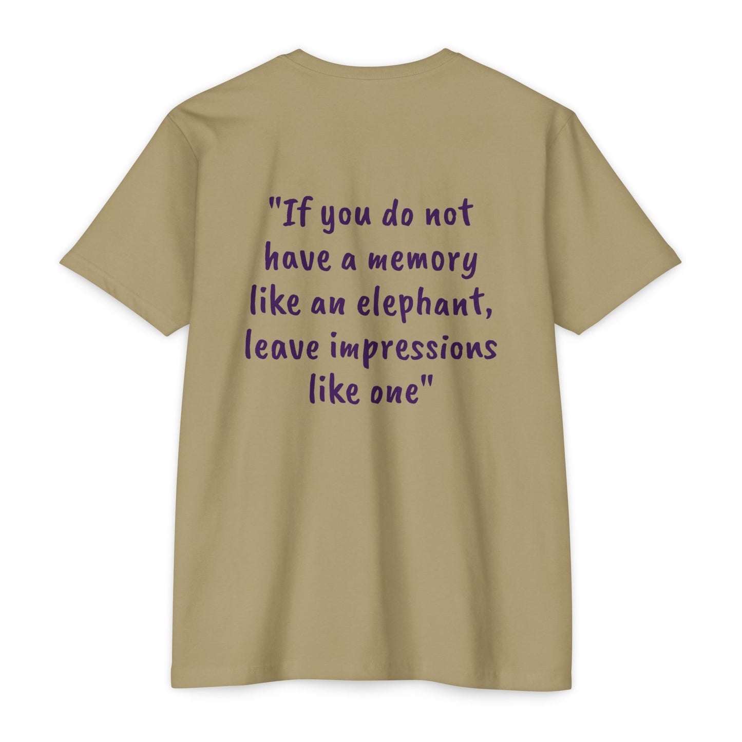 Elephant Graphic T-Shirt — 'Leave Impressions Like One' Inspirational Tee