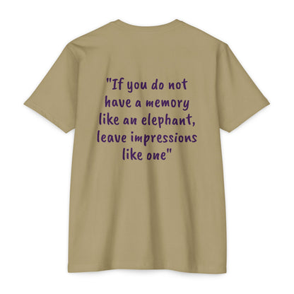 Elephant Graphic T-Shirt — 'Leave Impressions Like One' Inspirational Tee