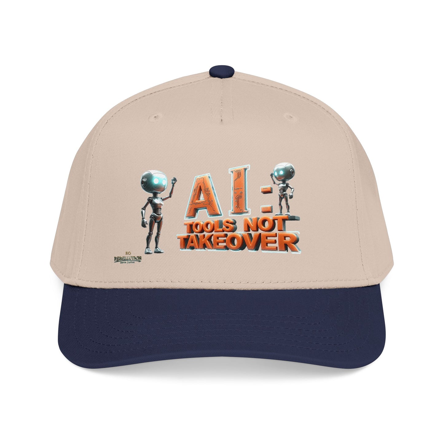 Baseball Cap — "AI: Tools Not Takeover" Retro Robot Embroidered Hat