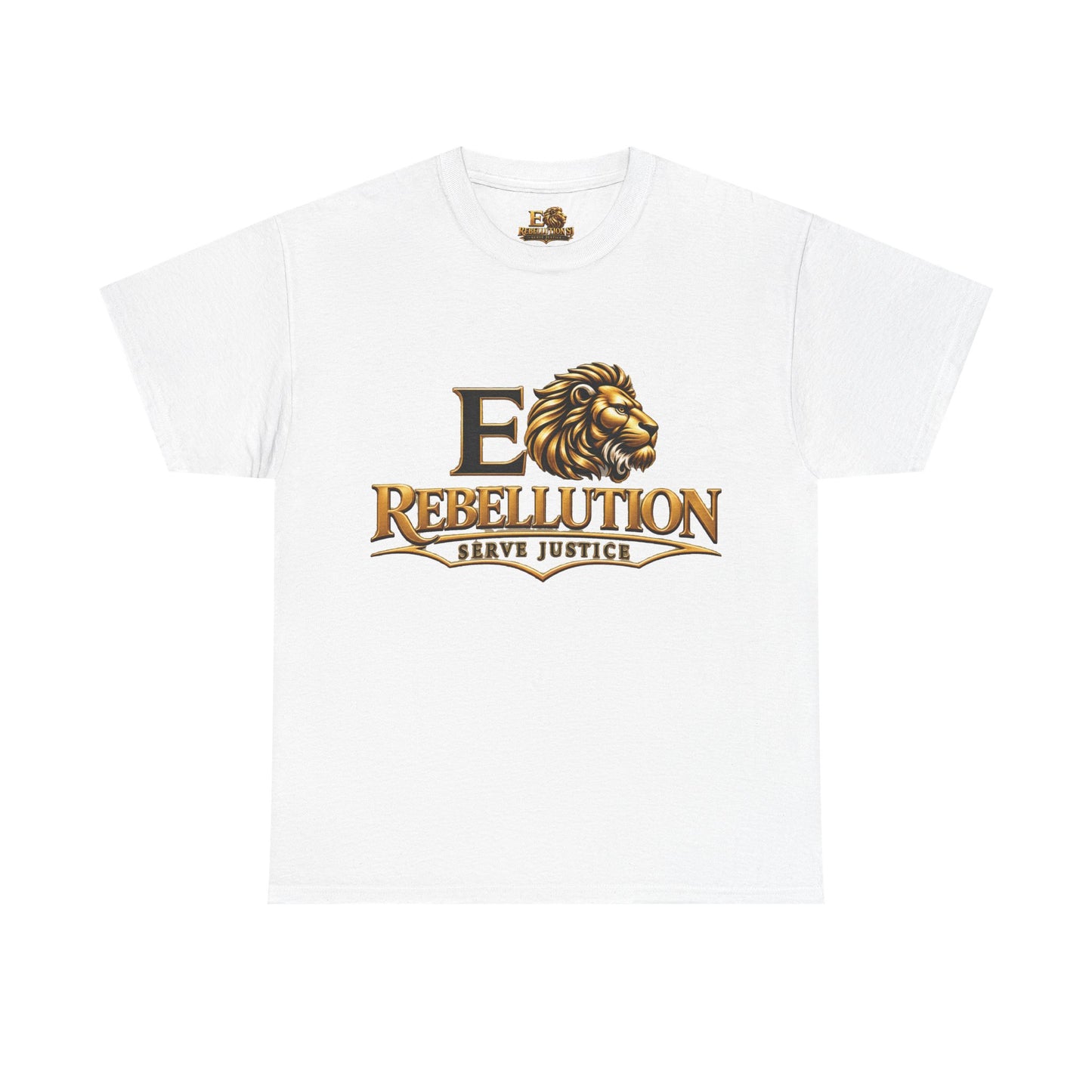 RebellionSJ Lion Logo T-Shirt — “Serve Justice” Graphic Tee
