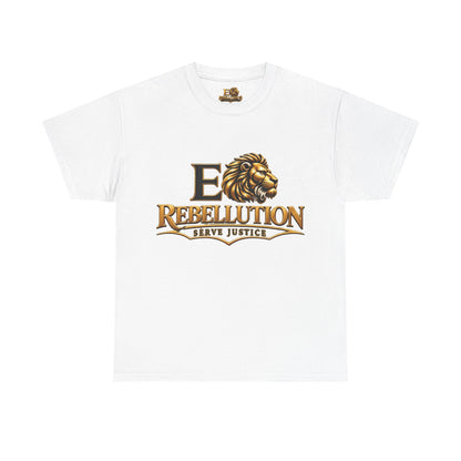 RebellionSJ Lion Logo T-Shirt — “Serve Justice” Graphic Tee